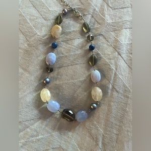 ANN TAYLOR necklace. Gorgeous stones - light blue colors - adjustable length